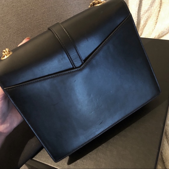 YSL SAINT LAURENT Medium Sulpice Monogram Double Flap Crossbody Shoulder Bag GHW - Picture 12 of 13